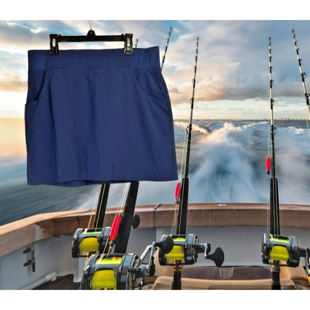 Reel Legends Women's Skort Performance Outfitters Adventure Size Medium Blue
